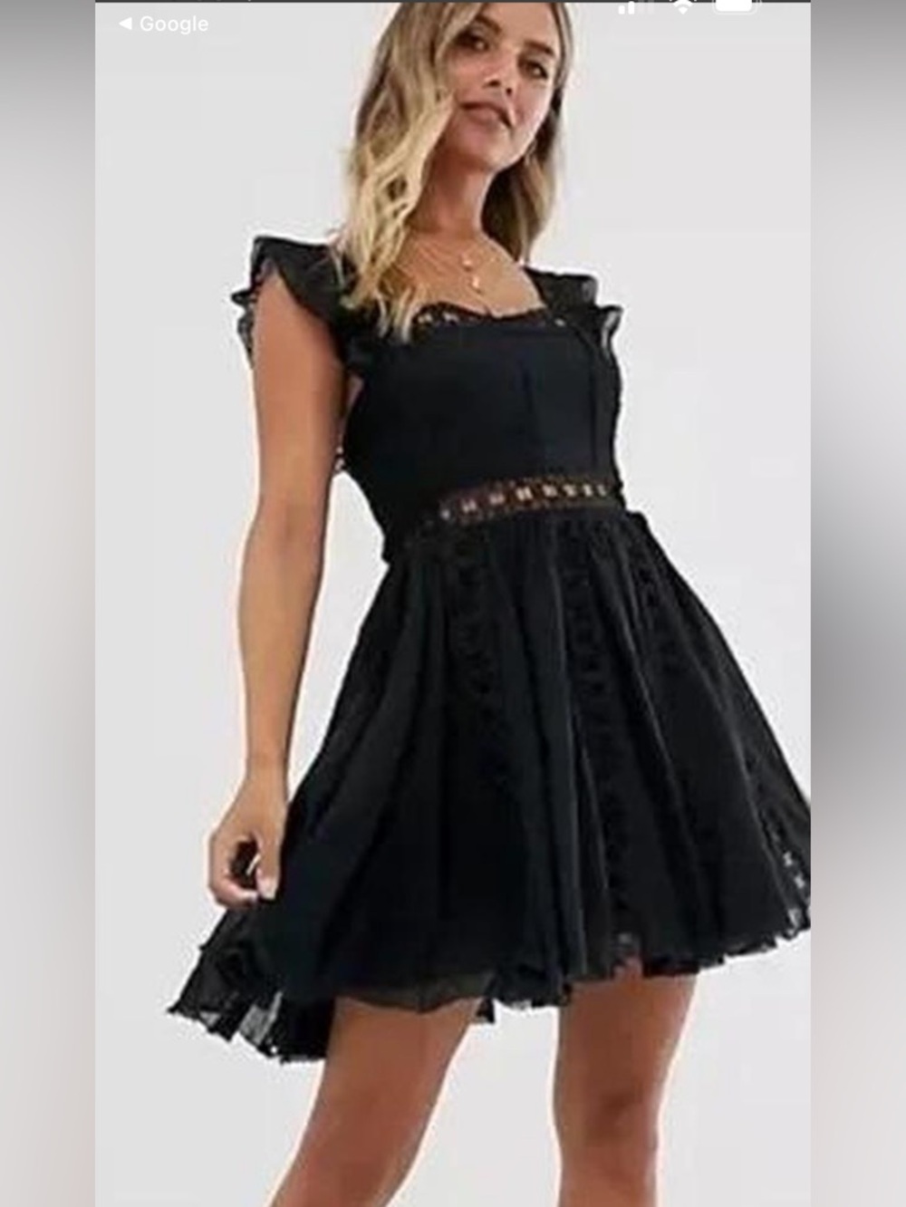Free People Verona Ruffled Sleeve Lace Dress